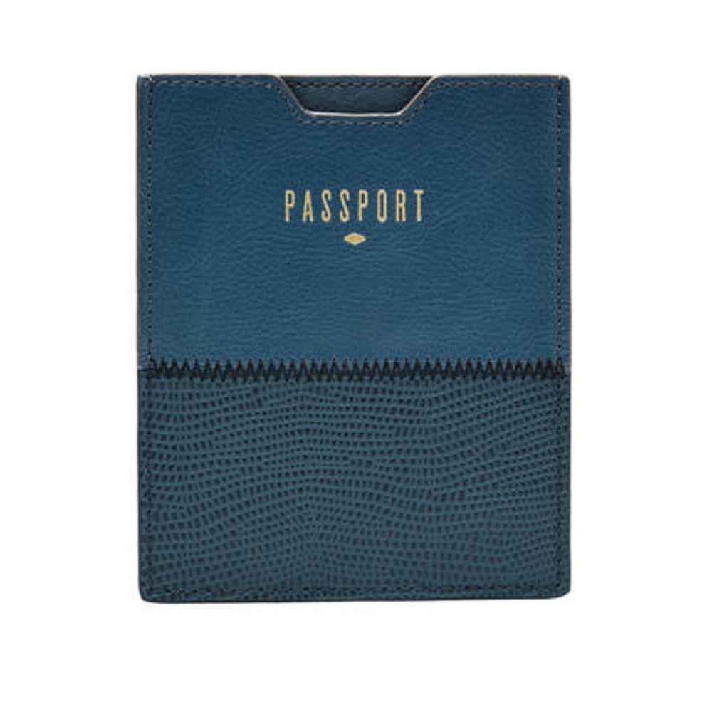 Fossil RIFD Passport Slide Twilight Lizard Emboss